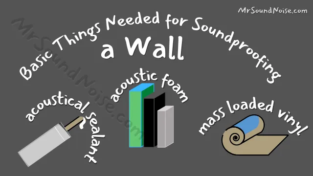 acoustic sealant, acoustic foam and MLV are required for soundproofing a wall