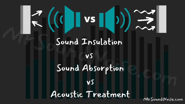 Sound Insulation vs Sound Absorption vs Acoustic treatment