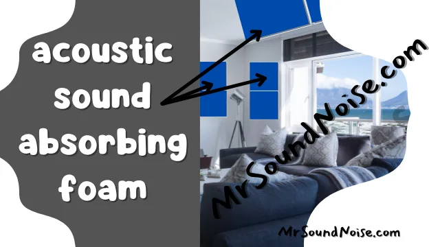 acoustic foam for soundproofing wall and ceiling of a room
