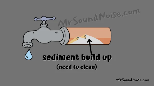 sediment build up